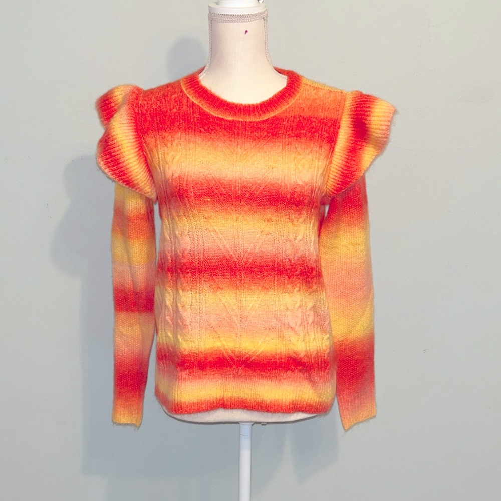 NWT pink/yellow sweater with wings by Sugar +Lips. Size XS.